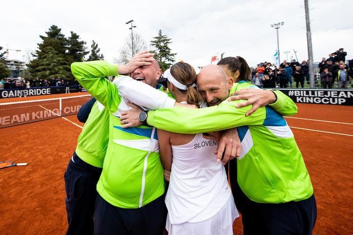 Kaja Juvan, Tamara Zidanšek | Slovenska ženska teniška reprezentanca je na novi lestvici pokala Billie Jean King napredovala za šestnajst mest in je zdaj 18. ekipa na svetu. | Foto Vid Ponikvar/Sportida