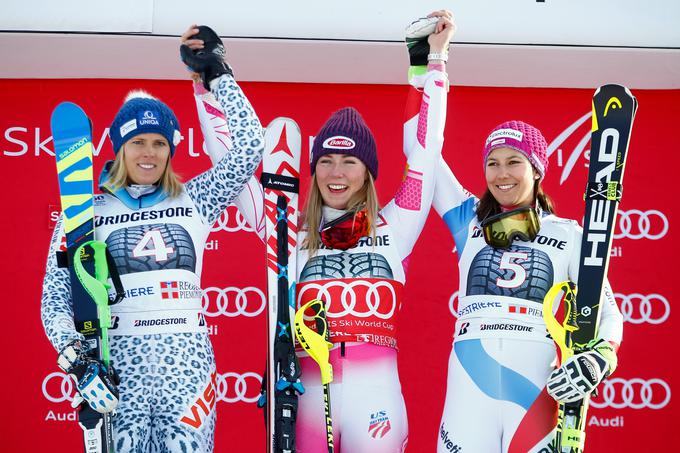 Shiffrinova vodi tudi v skupnem seštevku s 498 točkami, druga je Švicarka Lara Gut (393). | Foto: Guliverimage/Getty Images