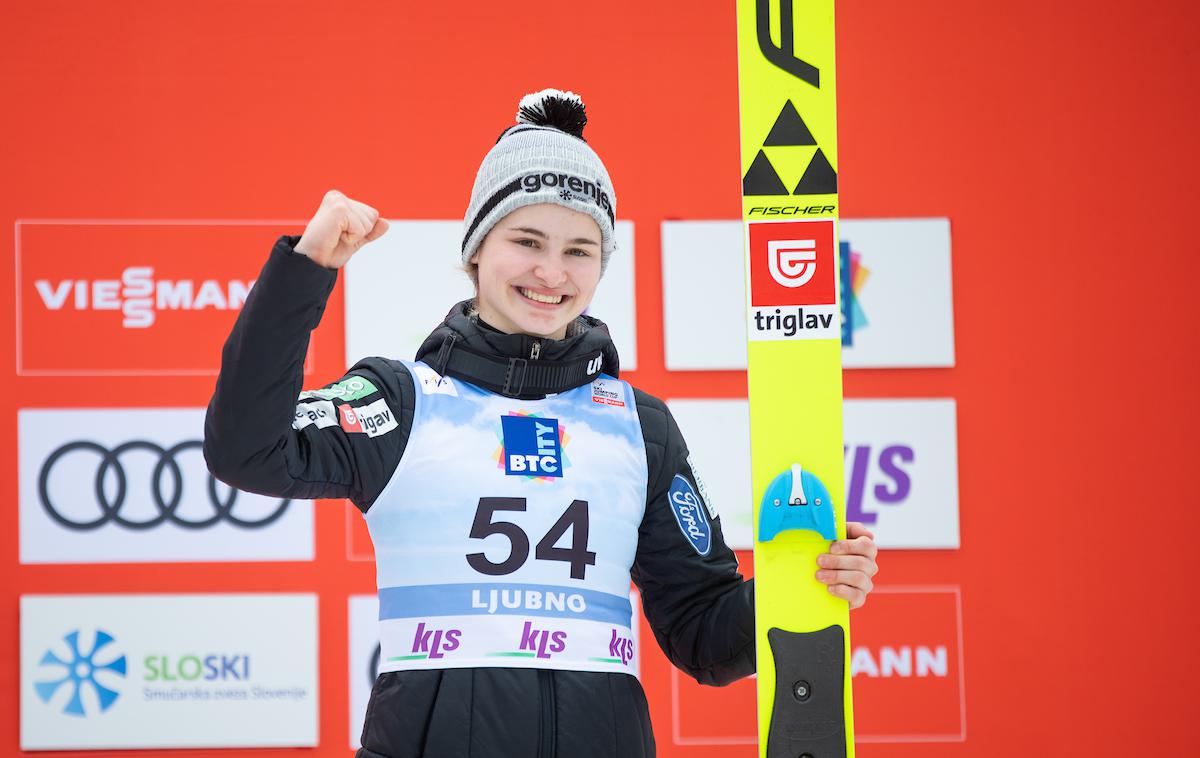 Ljubno 2020 2. dan | Nika Križnar se po drugem mestu na ekipni tekmi veseli še tretjega na individualni. | Foto Matic Ritonja/Sportida