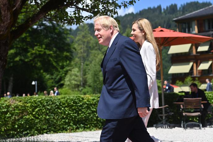 Boris Johnson z ženo Carrie | Prvi sin zakoncev Johnson, Wilfred se je rodil aprila 2020, hčerka Romy pa je na svet prišla decembra 2021. | Foto Guliverimage