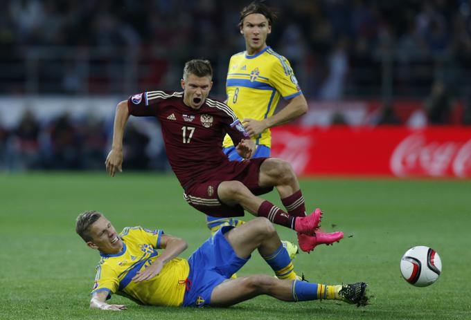 Pontus Wernbloom je eden najagresivnejših članov švedske izbrane vrste, kar so na lastni koži občutili tudi Slovenci. | Foto: 