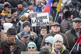 Protestni shod upokojencev, ki ga je pripravila ljudska iniciativa Glas upokojencev Slovenije. Upokojenci