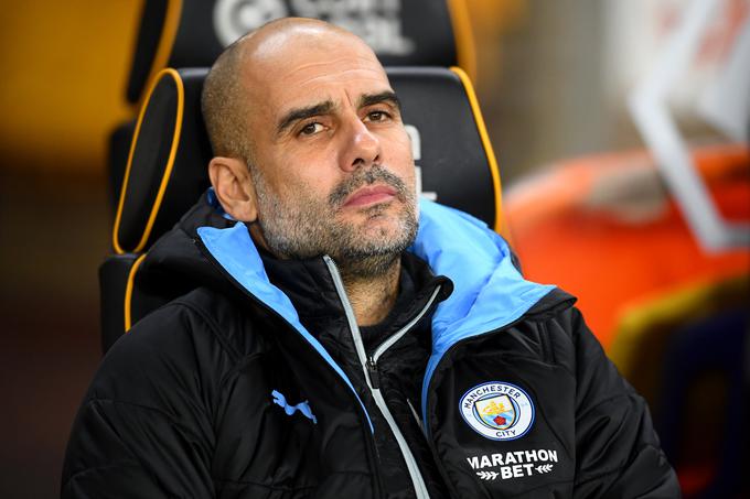 Guardiola je osvojil angleški ligaški pokal dvakrat zapored. V tej sezoni se mu nasmiha nastop v finalu, saj je v prvi polfinalni tekmi premagal Manchester United. | Foto: Getty Images