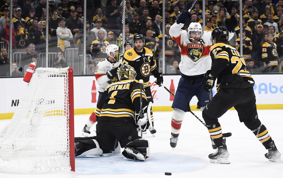 Boston Bruins Florida Panthers | Florida je na sedmi tekmi v podaljšku zmagala s 4:3 in napredovala s 4:3 v zmagah. | Foto Reuters