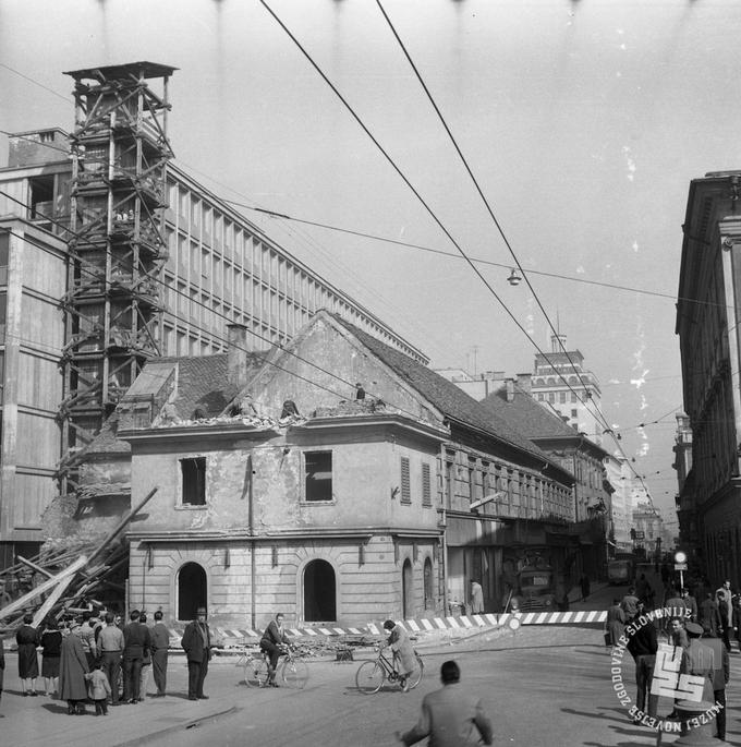 Današnja Slovenska cesta leta 1961. | Foto: Marjan Ciglič, hrani: MNZS