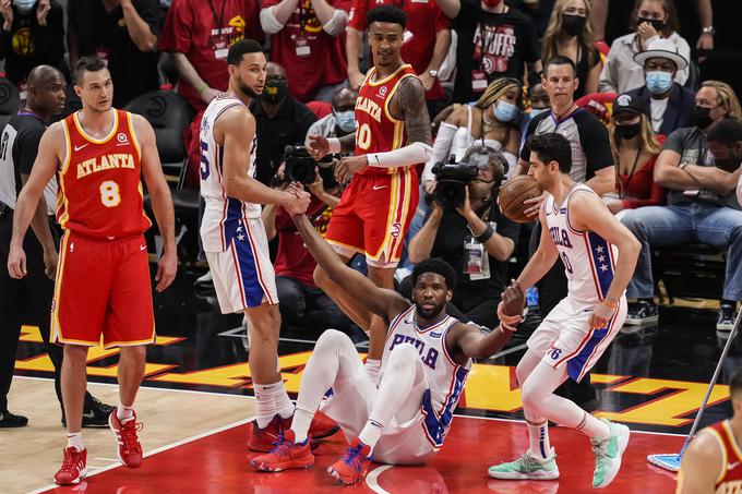 Joel Embiid je bil s 27 točkami najboljši igralec Atlante. | Foto: Guliverimage/Vladimir Fedorenko