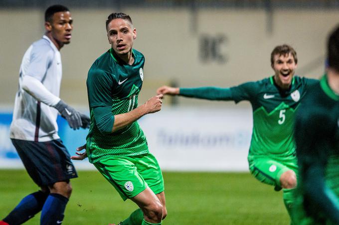 Mrežo Francije je v dresu mlade izbrane vrste zatresel na dvoboju v Domžalah (1:3). | Foto: Žiga Zupan/Sportida