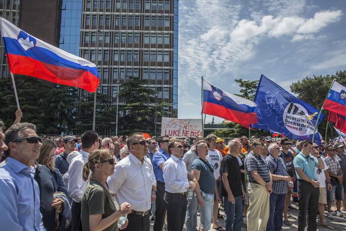 Luka Koper protest | Foto: Matej Leskovšek