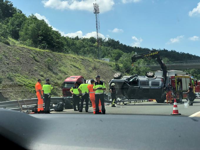 prometna nesreča primorska avtocesta | Foto: bralka