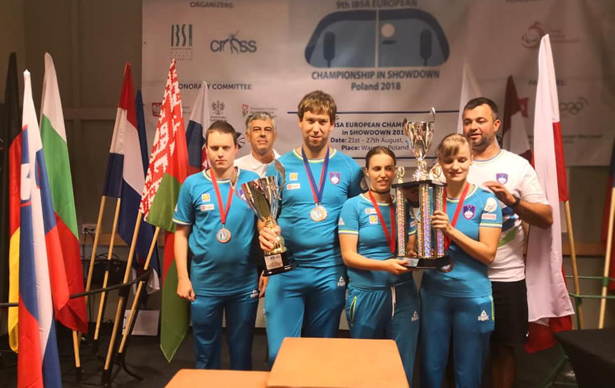 Peter Zidar, Miha Susman, Sanja Kos, Tanja Oranič, namizni tenis slepi | Foto Facebook