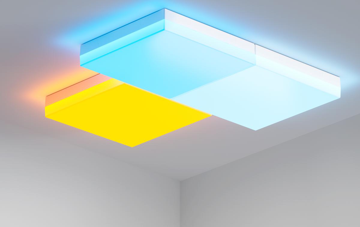 Nanoleaf Skylight | Svetila Nanolaf Skylight prinašajo povsem nov način izražanja ustvarjalnosti tudi v svet stropnih svetil. | Foto Nanoleaf