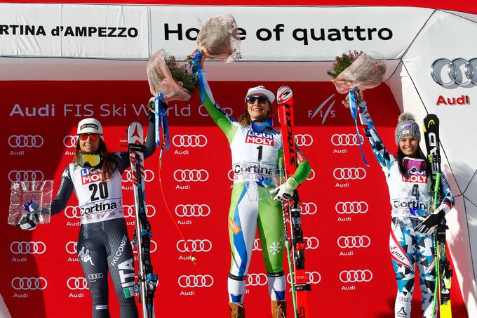 Na najvišjo stopničko zmagovalnega odra se je povzpela še v tretji disciplini! Štartna številka 1 jo je popeljala v sedma nebesa. | Foto: Guliverimage/Getty Images