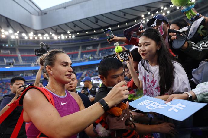 Arina Sabalenka | Arina Sabalenka je zanesljivo napredovala v polfinale turnirja v Wuhanu. | Foto Reuters