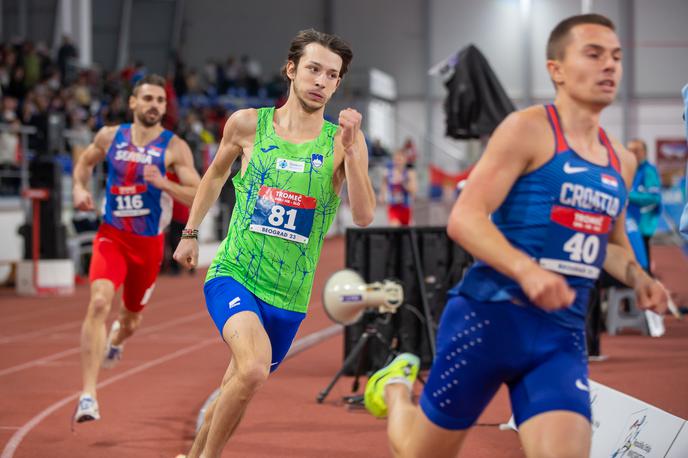 Anže Svit Požgaj | Anže Svit Požgaj (Slovan) je na dvoranskem atletskem tekmovanju v Zagrebu zmagal v teku na 1000 m in s časom 2:26,85 popravil slovenski rekord.  | Foto Peter Kastelic/AZS