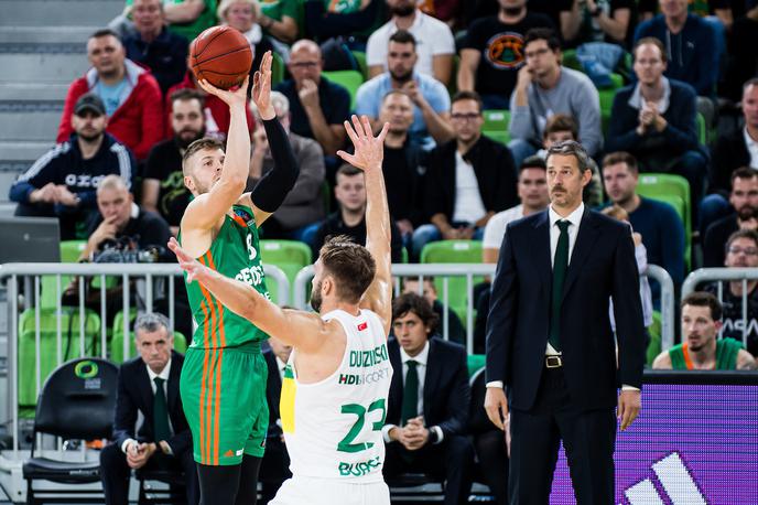 KK Cedevita Olimpija : Bursaspor Edo Murić | Cedevita Olimpija je sezono v Eurocupu začela s porazom proti Bursasporju. | Foto Grega Valančič/Sportida