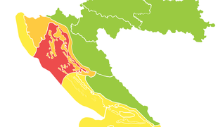 Rdeči alarm na Hrvaškem: temperature pod ničlo, sneg in veter do 140 km/h