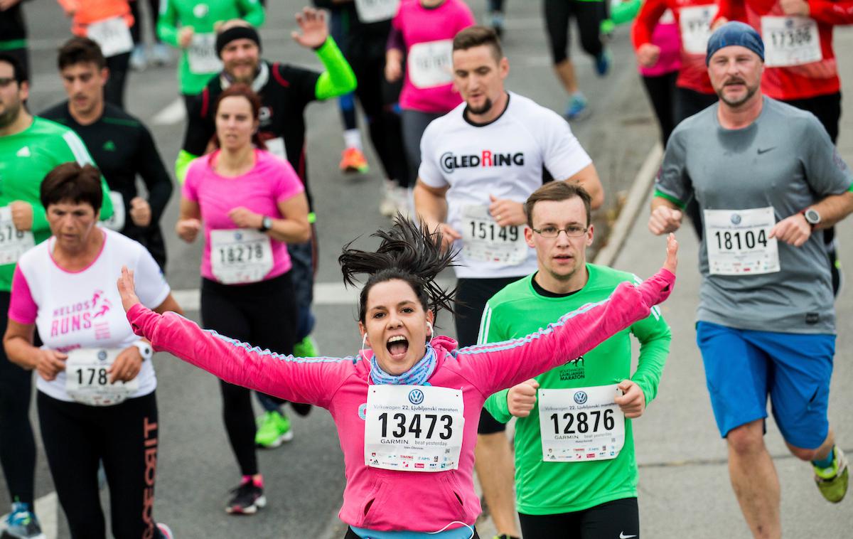 Ljubljanski maraton 2017 | Na 23. Volkswagen ljubljanskem maratonu bodo udeleženci s svojim tekom proizvajali električno energijo.  | Foto Vid Ponikvar