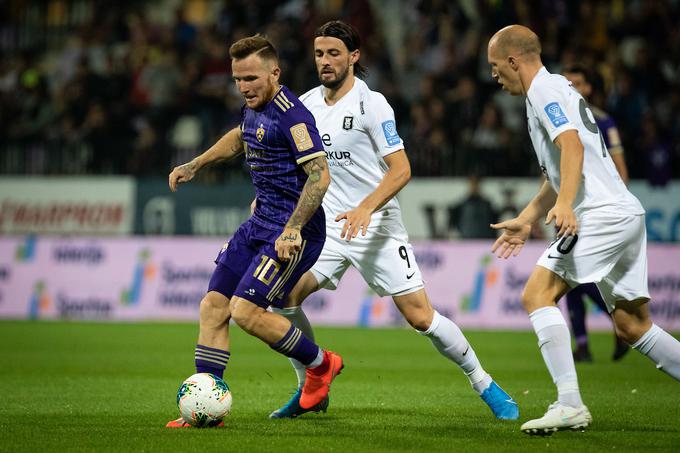 Ko je odigral svoj prvi večni derbi v slovenskem nogometu, je z Olimpiji remiziral v Ljudskem vrtu (0:0). | Foto: Blaž Weindorfer / Sportida