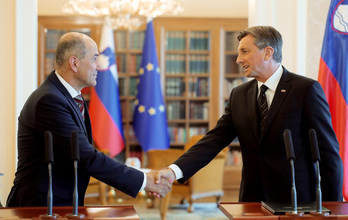 Janez Janša in Borut Pahor | Po neuradnih informacijah je Janez Janša dosegel dogovor s strankami za oblikovanje koalicije. | Foto Reuters