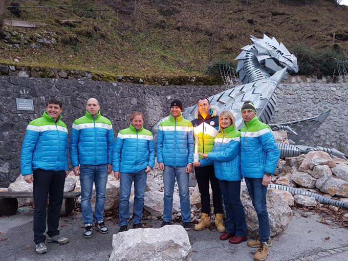 Globočnik je bil eden od olimpijcev, ki so slovensko olimpijsko baklo, ta bo januarja prepotovala Slovenijo, prinesli v Tržič, kraj z velikim številom olimpijcev. | Foto: OKS