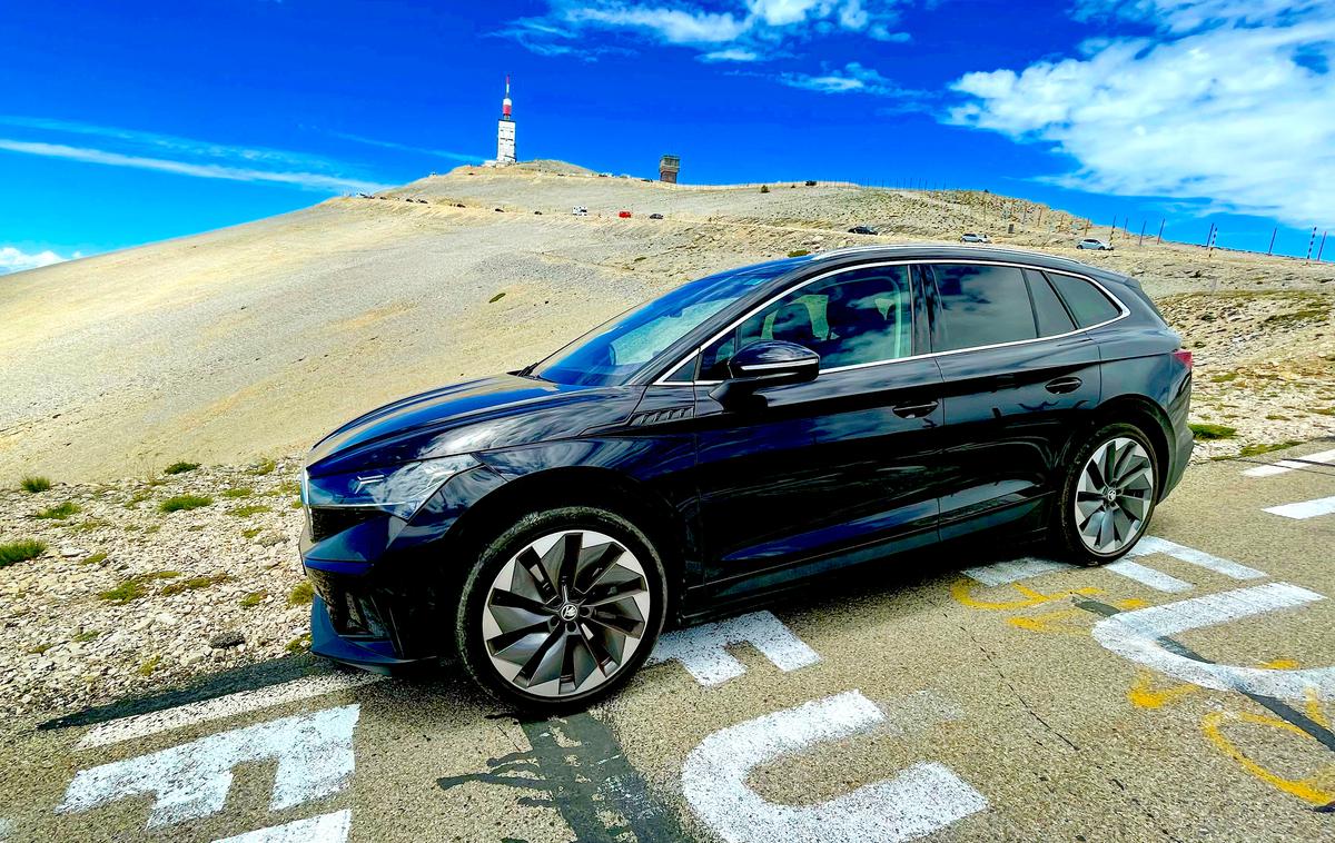 Mont Ventoux Škoda Enyaq | Najdaljši električni potep v naši redakciji - s škodo enyaq na Dirko po Franciji.  | Foto Gregor Pavšič