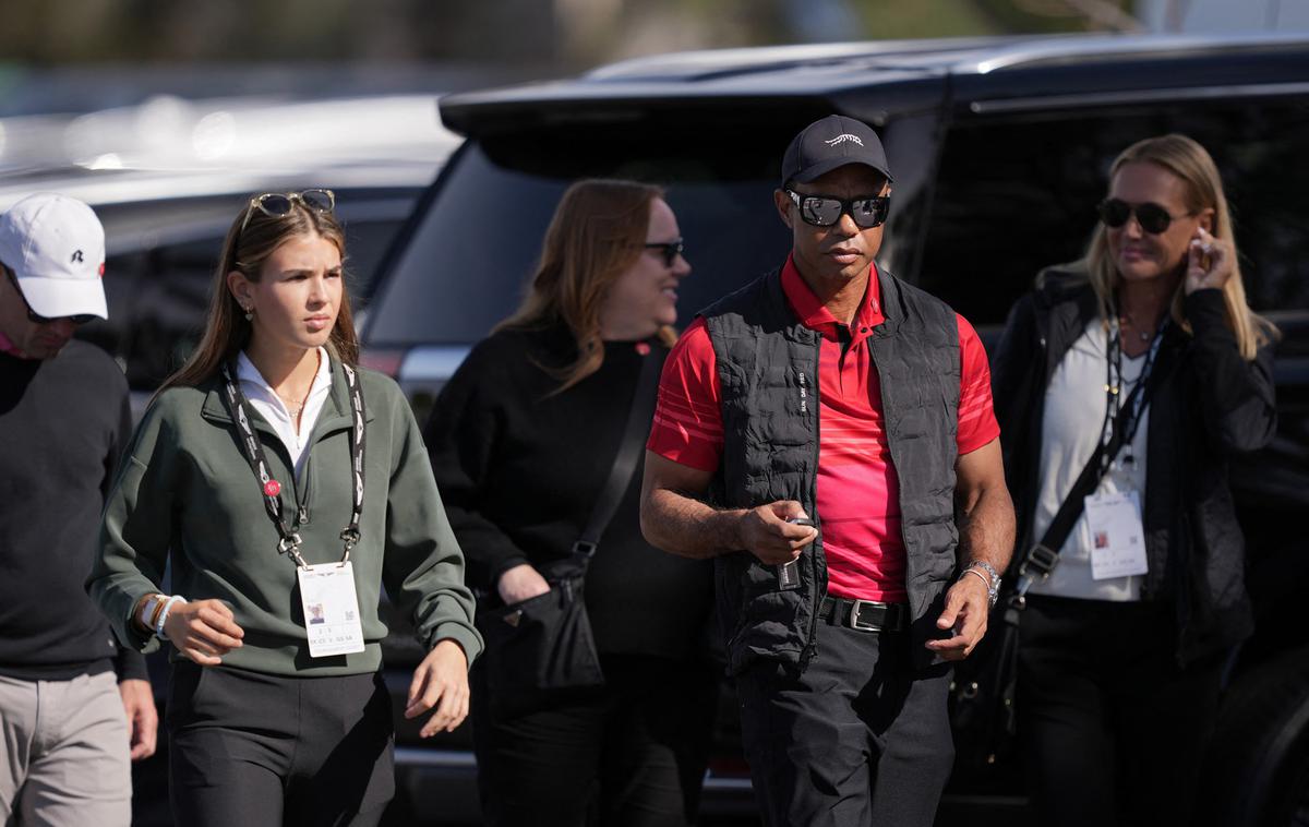 Tiger Woods z Vanesso in Kai Trump | Woods in Vanessa Trump (na desni) sta sredi februarja skupaj prispela na turnir na Floridi. Z njima je bila tudi Vanessina hči Kai (na levi), ki je vrhunska golfistka. | Foto Profimedia