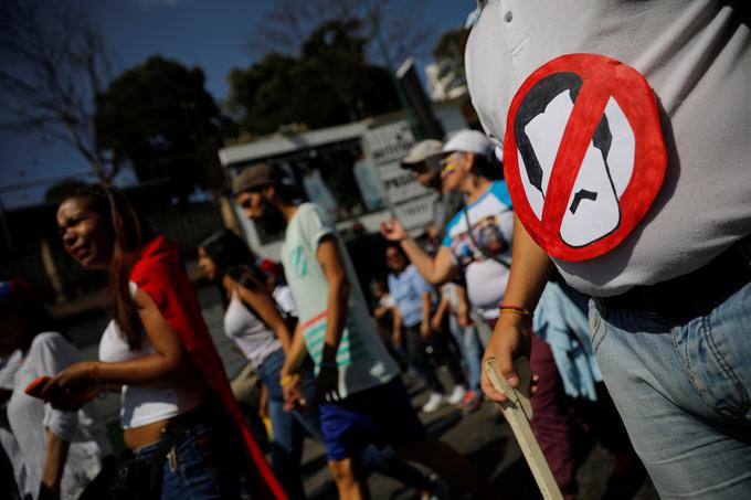 Po Venezueli v zadnjem času potekajo številni protesti. | Foto: Reuters