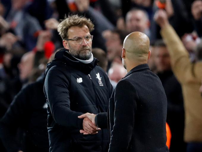 Jürgen Klopp je v taktičnem dvoboju prelisičil Guardiolo. | Foto: Reuters