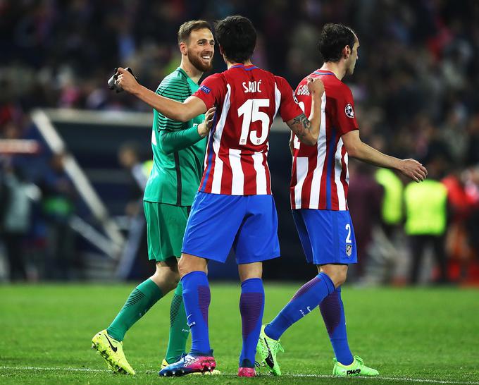 Jan Oblak in Stefan Savić sodelujeta v obrambni vrsti Atletica. | Foto: Guliverimage/Getty Images