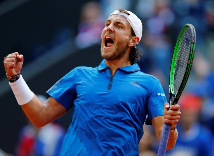 Lucas Pouille je dobil tudi Dunaj in postal prvi v tej sezoni z zmago na treh podlagah. | Foto: Reuters