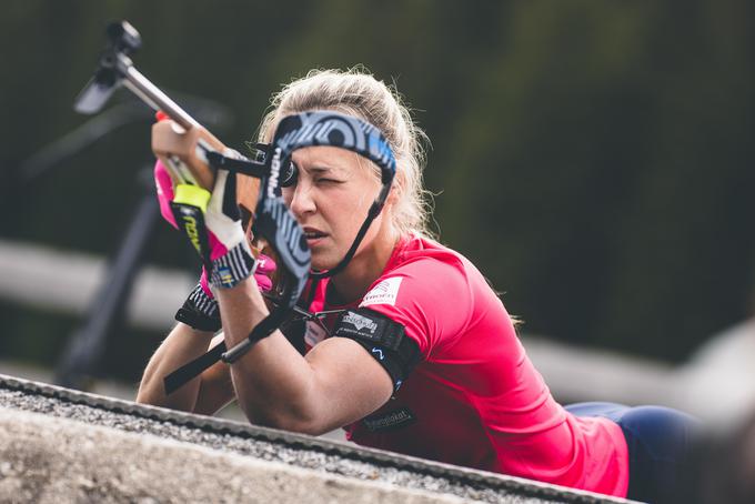 trening biatlon streljanja Anamarija Lampič | Foto: Grega Valančič/Sportida