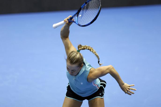 Pokal BJK, Kazahstan, Julija Putinceva | Takole se je po izgubljeni točki jezila Kazahstanka Julija Putinceva, ki je sicer premagala Avstralko Kimberly Birrell. | Foto Reuters