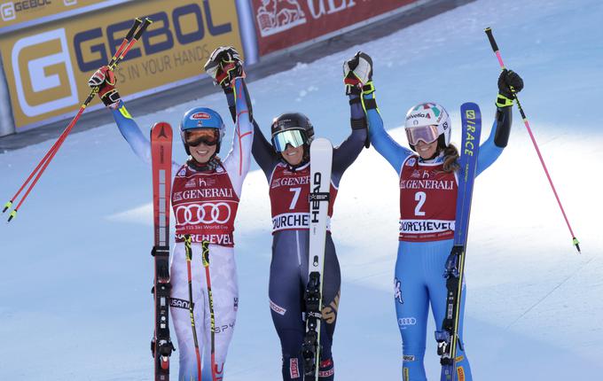 Danes druga Mikaela Shiffrin ima 115 točk pred Sofio Goggio. | Foto: Guliverimage/Vladimir Fedorenko