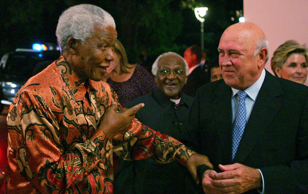 De Klerk in Mandela | Leta 1993 sta skupaj z Mandelo prejela Nobelovo nagrado za mir. | Foto Reuters