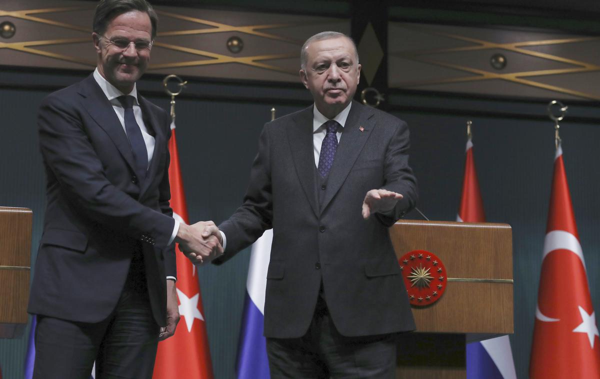 Rute, Erdogan | Mark Rutte in Recep Tayyip Erdogan marca 2022 v Ankari. | Foto Guliverimage