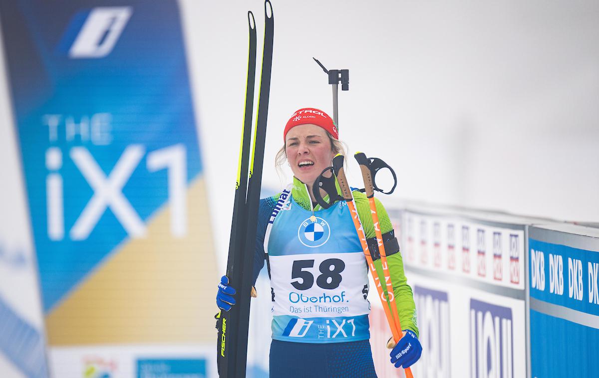 Anamrija Lampič, Oberhof 2023 | "Ne, res ni bila katastrofa, daleč od tega," je po svoji prvi zasledovalni tekmi na najvišji ravni biatlona povedala Anamarija Lampič. | Foto Grega Valančič/Sportida