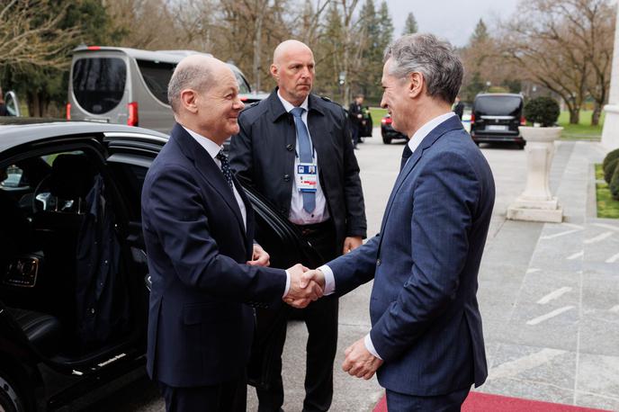 Olaf Scholz, Rober Golob | Slovenija in Nemčija sta politični, gospodarski in strateški partnerici. Nemčija tudi sodi med najpomembnejše zunanjetrgovinske partnerje Slovenije. | Foto STA