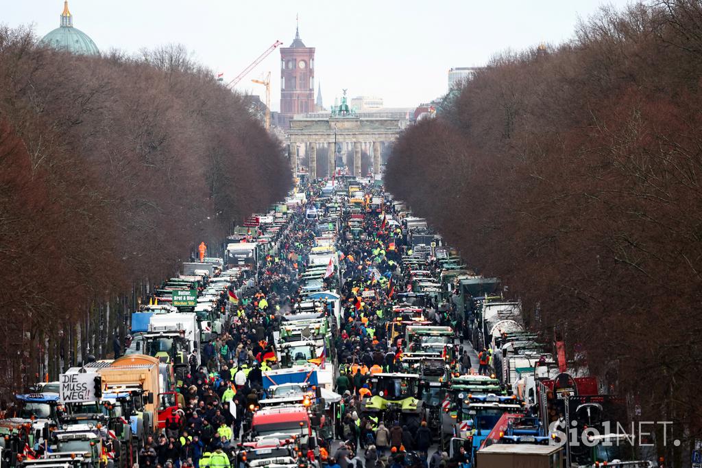 Protest kmetov v Berlinu