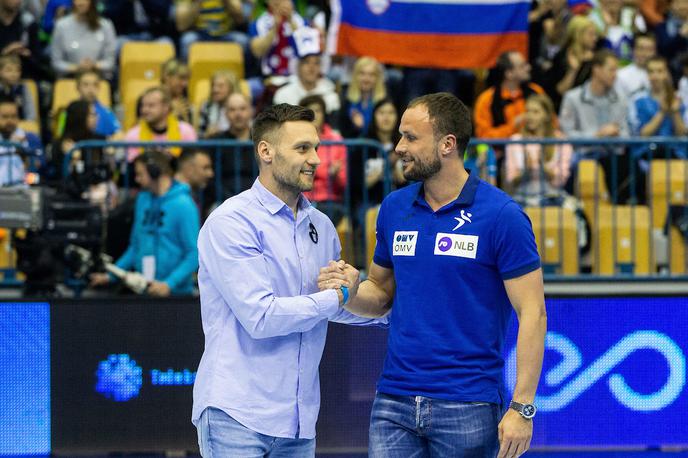 Uroš Zorman, Luka Žvižej | Urošu Zormanu se je po tekmi med Trimom in Mariborom bolj smejalo kot Luki Žvižeju. | Foto Vid Ponikvar/Sportida