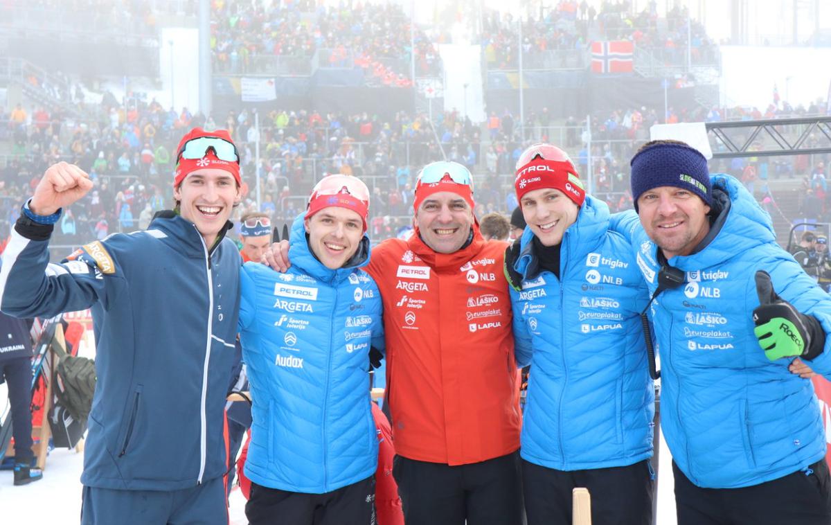 Lovro Planko, Alex Cisar, Ricco Gross, Toni Vidmar, Janez Marič | Lovro Planko, Alex Cisar, Ricco Gross, Toni Vidmar in Janez Marič. | Foto SloSki