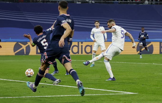 Benzema je Messijev PSG izločil v osmini finala lige prvakov. | Foto: Reuters