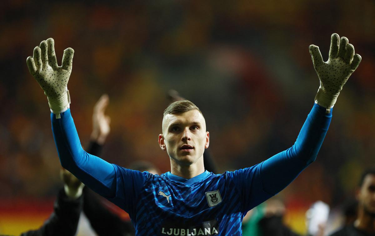 Jagiellonia Olimpija | Matevž Vidovšek je ligaški del konferenčne lige sklenil v svojem slogu, z nedotaknjeno mrežo (0:0). | Foto Reuters