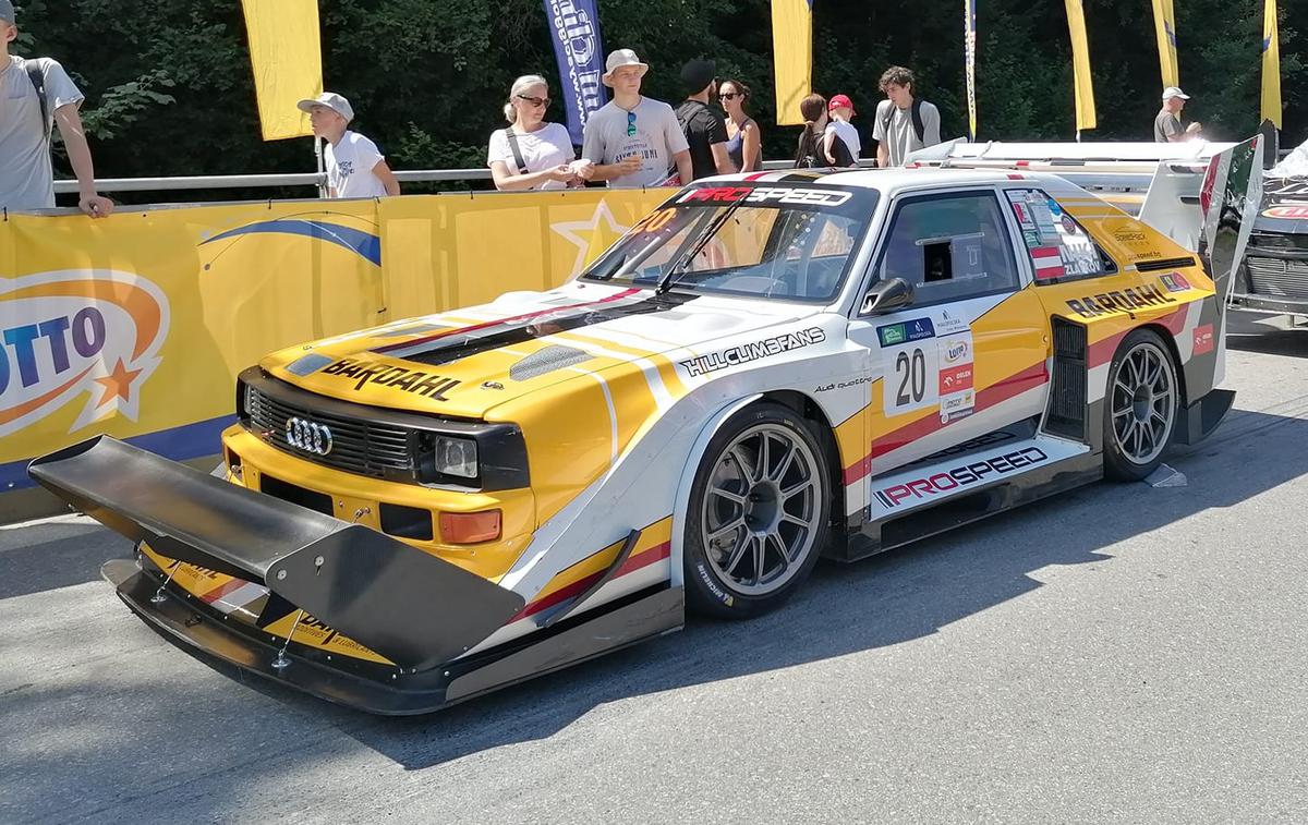 Nikolay Zlatkov audi S1 quattro Pikes Peak | Bolgar Nikolay Zlatkov vozi z avstrijsko licenco, njegova replika audija S1 quattro pikes peak pa bo ena izmed poslastic dirke v Ilirski Bistrici. | Foto osebni arhiv