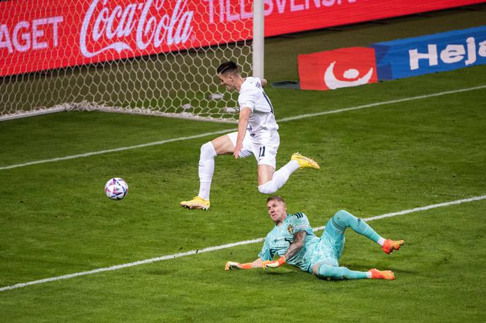 Švedska Slovenija Benjamin Šeško | Benjamin Šeško je zadel še na drugi zaporedni reprezentančni tekmi. | Foto Guliver Image