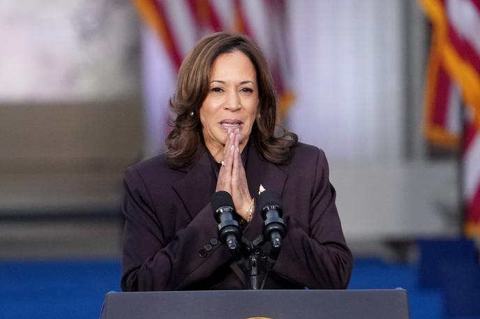 Kamala Harris | Kamala Harris med govorom, med katerim je priznala poraz proti republikancu Donaldu Trumpu. | Foto Profimedia