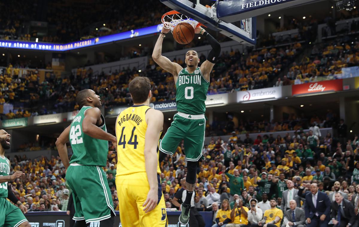 Boston Celtics - Indiana Pacers | Boston Celtics so s 4:0 v zmagah odpravili Indiano in se že uvrstili v polfinale vzhodne konference lige NBA. | Foto Reuters