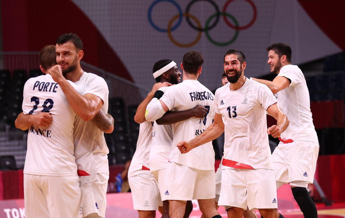 Francija rokomet OI | Francoski rokometaši so v prvem polfinalu OI v Tokiu premagali Egipt. | Foto Reuters