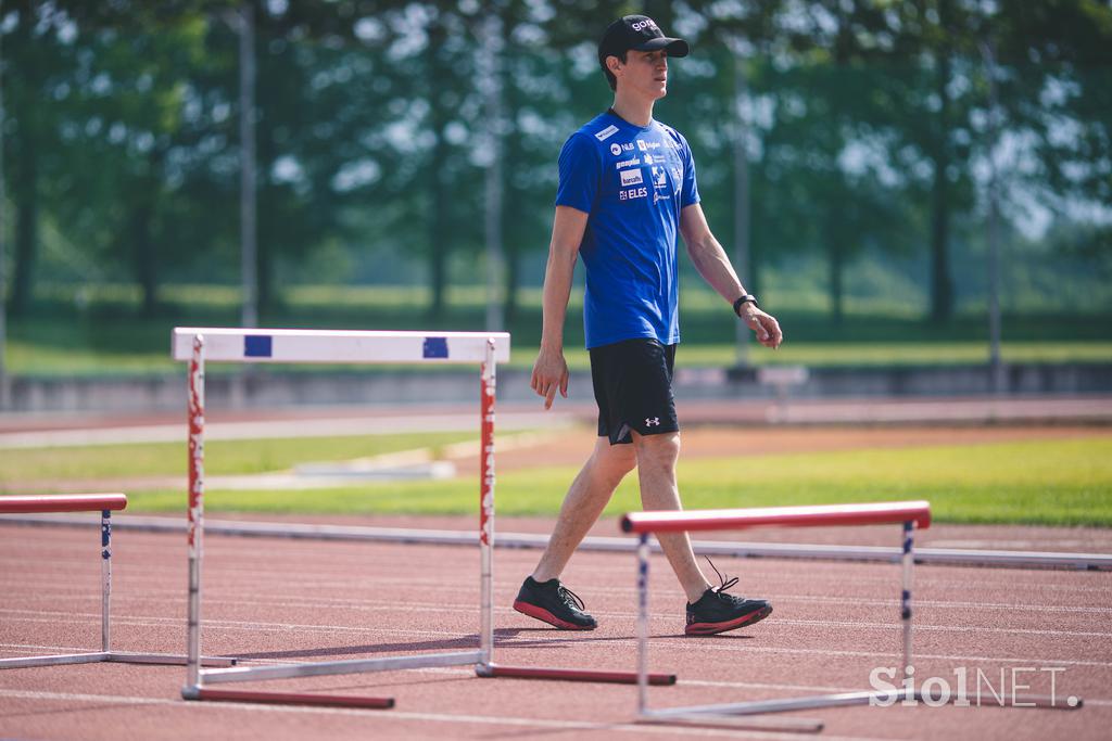 trening Kranj smučarski skakalci Peter Prevc