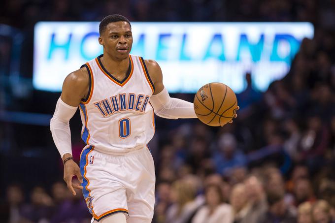 Russell Westbrook se je znova izkazal s trojnim dvojčkom. | Foto: Reuters