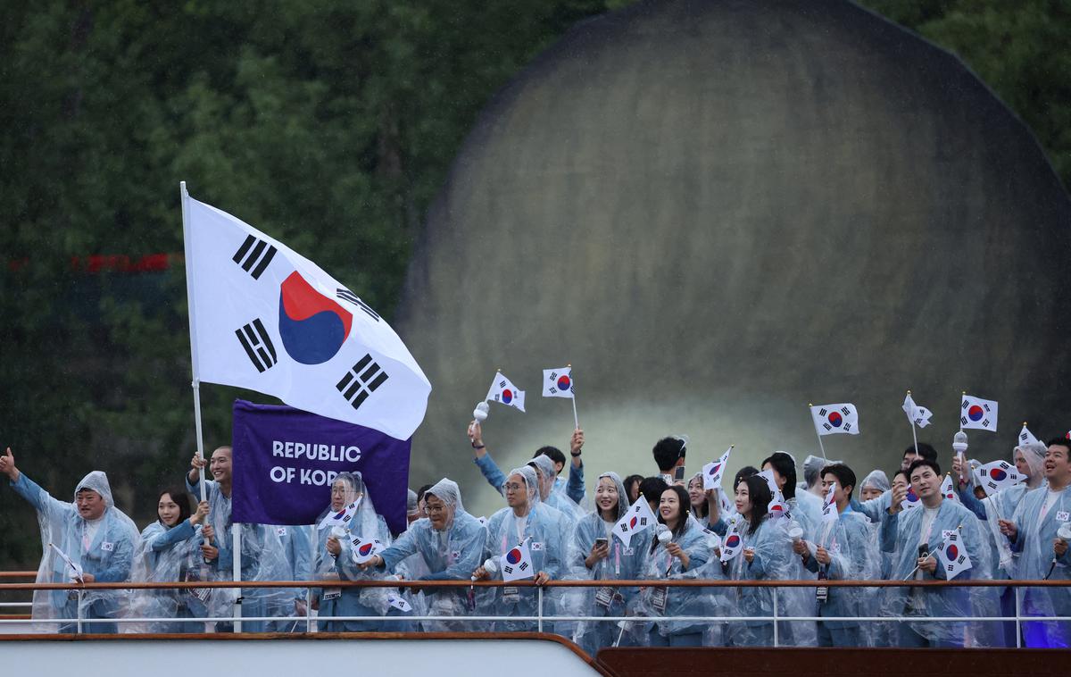 Pariz 2024 otvoritev olimpijskih iger Južna Koreja | Južna Koreja | Foto Reuters